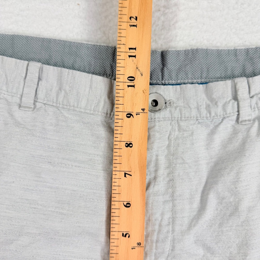 Calvin Klein Shorts Mens 36 Light Grey Slim Fit Textured Cotton Casual Slub - Picture 9 of 11